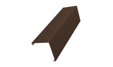 Декоративная накладка на столб универсальная угловая 60х60 для забора жалюзи 0,5 Satin Matt TX RAL 8017 шоколад (1,8м)