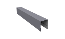 Планка боковая для забора из сайдинга Квадро Брус, Вертикаль Grand Line 0,5 Satin RAL 7004 сигнальный серый (2м)