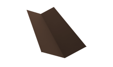 Планка ендовы верхней 145х145 Grand Line 0,45 PE lite с пленкой RAL 8017 шоколад (2м)