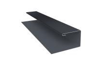 Планка П-образная Экобрус Grand Line 0,45 Drap-double TX RAL 7024 мокрый асфальт (2м)