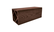 Столб ДПК Grand Line 100х100мм тиснение (на трубу) Шоколад 1м (ШТх4)