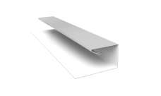 Планка П-образная завершающая сложная (КД) 0,45 Drap TX RAL 7047 телегрей 4 (2м)