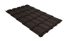 Профиль волновой "Квадро профи" ("Quadro Profi") v02 0,45 PE RR 32 темно-коричневый