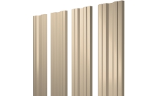 Штакетник Твин с прямым резом Grand Line 0,5 Сатин RAL 1015 светлая слоновая кость