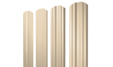 Штакетник Twin фигурный Grand Line 0,45 Drap TX RAL 1015 светлая слоновая кость