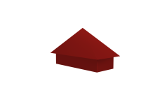 Колпак на полустолб для С21 0,45 PE с пленкой RAL 3011 коричнево-красный