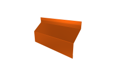 Ламель забора жалюзи Milan Slim стартовая/финишная для калиток и ворот Grand Line 0,45 PE RAL 2004 оранжевый