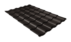 Металлочерепица "Кредо" ("Kredo") v01 0,5 Drap RR 32 темно-коричневый