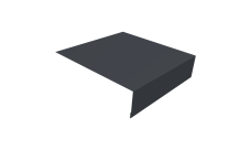 Планка околооконная простая 200х75 Grand Line 0,5 PurPro Matt 275 RAL 7024 мокрый асфальт (2м)