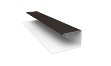 Планка П-образная завершающая сложная (КД) 0,45 Drap TX RR 32 темно-коричневый (3м)