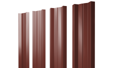 Штакетник М-образный A с прямым резом Grand Line 0,45 PE RAL 3009 оксидно-красный