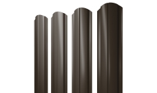 Штакетник Полукруглый Slim фигурный Grand Line 0,5 Rooftop Бархат RR 32 темно-коричневый