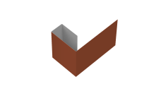 Финишный профиль фибросайдинга 0,5 Satin с пленкой RAL 8004 терракота (2м)