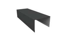 Крышка для забора из сайдинга Квадро Брус, Вертикаль Grand Line 0,5 Satin Matt TX RAL 7016 антрацитово-серый (2,54м)