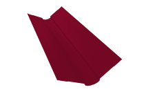 Планка ендовы верхней фигурной 100x100 0,45 PE с пленкой RAL 3003 рубиново-красный (2м)