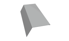 Планка карнизная 120х80 0,5 Satin с пленкой RAL 9006 бело-алюминиевый (2м)