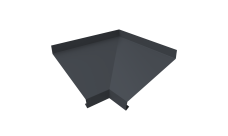 Угол отлива внутренний 250 Grand Line 0,45 Drap TwinColor с пленкой RAL 7024 мокрый асфальт