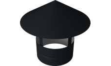 Дымник на трубу круглый d250 0,5 Satin Matt с пленкой RAL 7016 антрацитово-серый