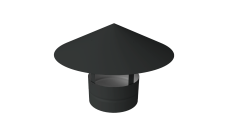 Дымник на трубу круглый d250 0,5 Satin Matt с пленкой RAL 7016 антрацитово-серый