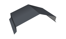 Парапетная крышка угольная 250мм 0,5 PE lite с пленкой RAL 7024 мокрый асфальт (2,5м)
