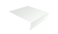 Планка лобовая/околооконная простая 190х50 0,5 Satin с пленкой RAL 9003 сигнальный белый (2м)