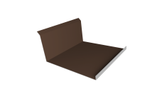 Планка примыкания нижняя 20х122х260х15 0,5 PurPro с пленкой RAL 8017 шоколад (2м)