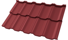 Профиль волновой "Квинта Уно" ("Kvinta Uno") 0,45 ПЭ RAL 3011 коричнево-красный