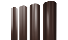 Штакетник М-образный A фигурный 0,5 Satin Matt TX RAL 8017 шоколад