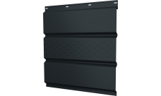 Софит металлический Классик v01 Grand Line центральная перфорация 0,5 Satin с пленкой RAL 7016 антрацитово-серый