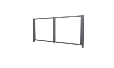 Ворота Жалюзи 1,68х4,0 RAL 7004 без заполнения