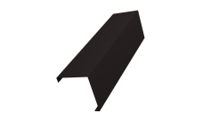 Декоративная накладка на столб универсальная угловая 60х60 для забора жалюзи Grand Line 0,45 PE-Double RAL 9005 черный (2м)