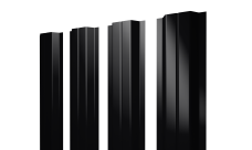 Штакетник П-образный A с прямым резом Grand Line 0,5 Satin RAL 9005 черный