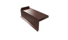 Планка торцевая сегментная Квадро профи Левая 0,5 Satin Matt RAL 8017 шоколад