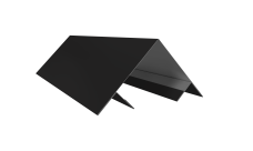 Планка угла внешнего составная верхняя Экобрус Grand Line 0,45 Drap TX RAL 9005 черный (2м)