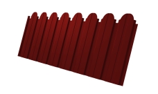 Профнастил C10B фигурный Grand Line 0,45 PE RAL 3011 коричнево-красный