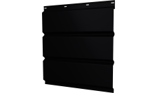 Софит металлический Классик v01 Grand Line без перфорации 0,45 Drap-double TX с пленкой RAL 9005 черный