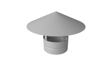 Дымник на трубу круглый d160 0,5 Satin с пленкой RAL 9003 сигнальный белый