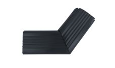 Колено трубы гофрированное боковое правое Vortex Lite Matt 76х102мм RAL 7024 мокрый асфальт