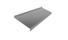 Отлив простой 200 Grand Line 0,5 Satin с пленкой RAL 9006 бело-алюминиевый (2м)