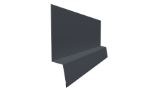 Планка начальная фальц 0,5 Satin с пленкой RAL 7024 мокрый асфальт (2м)