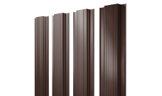 Штакетник Прямоугольный с прямым резом 0,4 PE-Matt-Double RAL 8017 шоколад