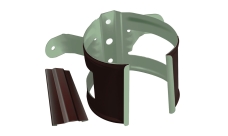 Кронштейн трубы на дерево Grand Line ПЭ матовый 90мм RAL 8017 шоколад