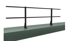 Ограждение кровельное для парапета на плоскую кровлю 2,0х0,9м RAL 9005