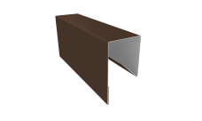 Планка П-образная заборная 17 0,5 Satin Matt TX RAL 8017 шоколад (3м)