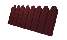 Профнастил C10B фигурный Grand Line 0,45 PE-Double RAL 3005 красное вино
