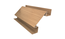 Угол внутренний сложный 75мм 0,45 Print Elite Honey Wood TwinColor (2м)