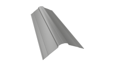 Планка конька фигурного 100x100 0,45 PE с пленкой RAL 9006 бело-алюминиевый (2м)