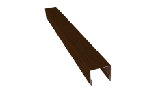 Планка П-образная заборная 24 Grand Line 0,45 Print Elite Choco Wood TwinColor (2м)