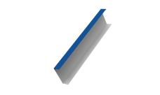 Декоративная накладка на столб универсальная 60х60 для забора жалюзи Grand Line 0,5 Satin RAL 5005 сигнальный синий (2м)