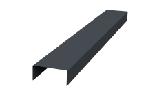 Ламель лицевая стартовая/финишная забора жалюзи Texas 55мм для калиток и ворот (с заполнением ламелями 125) 0,45 PE-Double RAL 7024 мокрый асфальт